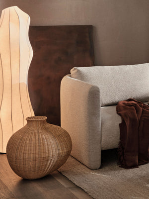 ferm LIVING Bola Braided Floor Vase – Natural
