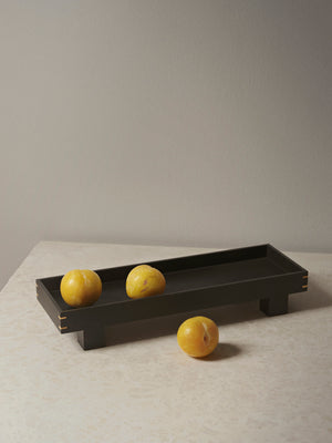 ferm LIVING Bon Wooden Tray Extra Small – Black Painted Oak