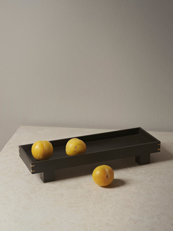 ferm LIVING Bon Wooden Tray Extra Small – Black Painted Oak