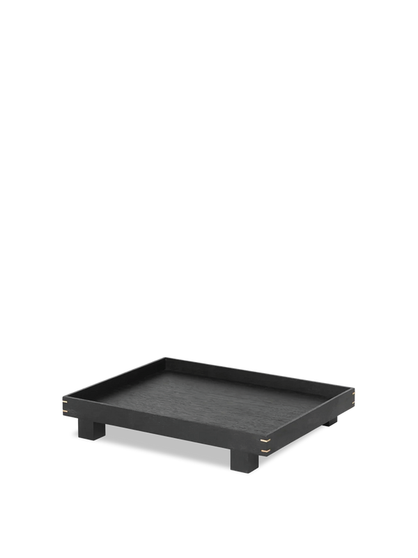 ferm LIVING Bon Wooden Tray Small – Black Painted Oak