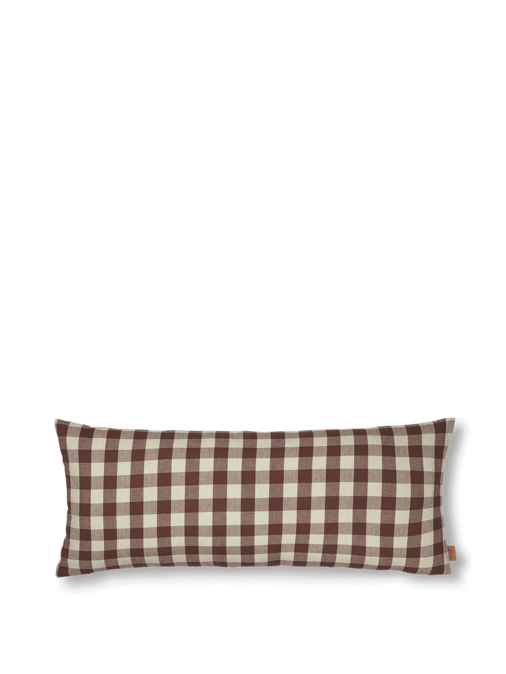 ferm LIVING Bothy Check Cushion – Cinnamon / Grey Green
