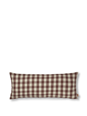 ferm LIVING Bothy Check Cushion – Cinnamon / Grey Green