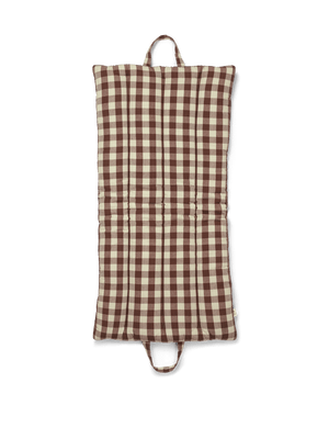 ferm LIVING Bothy Check Folding Mat – Cinnamon / Green