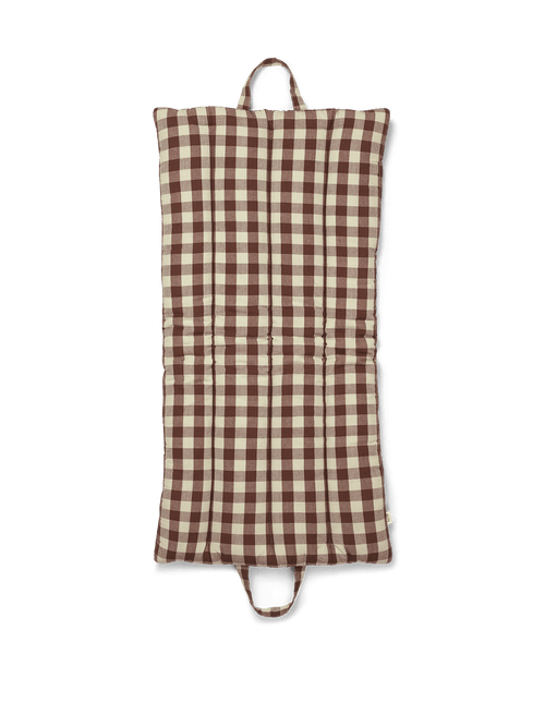 ferm LIVING Bothy Check Folding Mat – Cinnamon / Green
