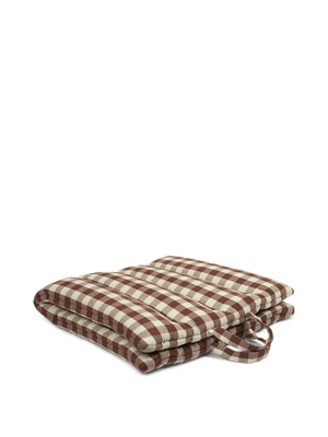 ferm LIVING Bothy Check Folding Mat – Cinnamon / Green
