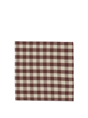 ferm LIVING Bothy Check Napkins – Set of 4 – Cinnamon / Grey Green