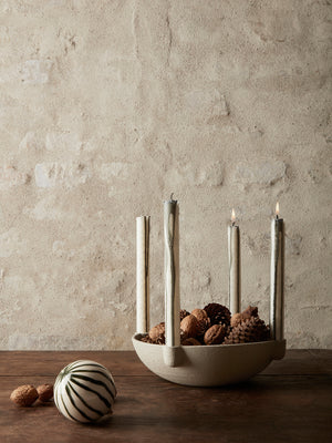 ferm LIVING Bowl Candle Holder Large – Ceramic