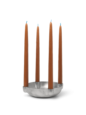 ferm LIVING Bowl Candle Holder Medium – Aluminium