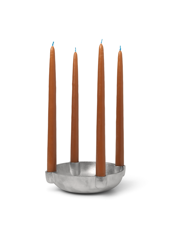 ferm LIVING Bowl Candle Holder Medium – Aluminium