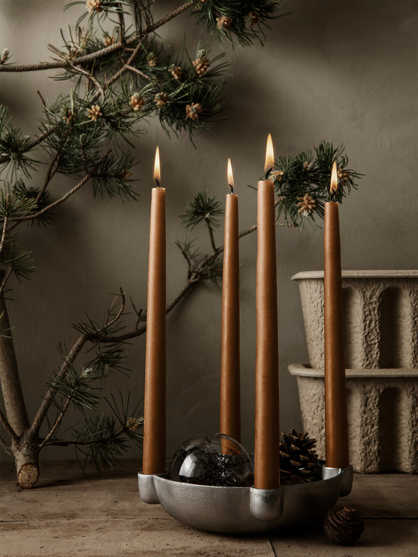 ferm LIVING Bowl Candle Holder Medium – Aluminium