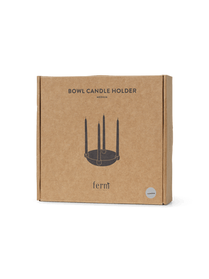 ferm LIVING Bowl Candle Holder Medium – Aluminium