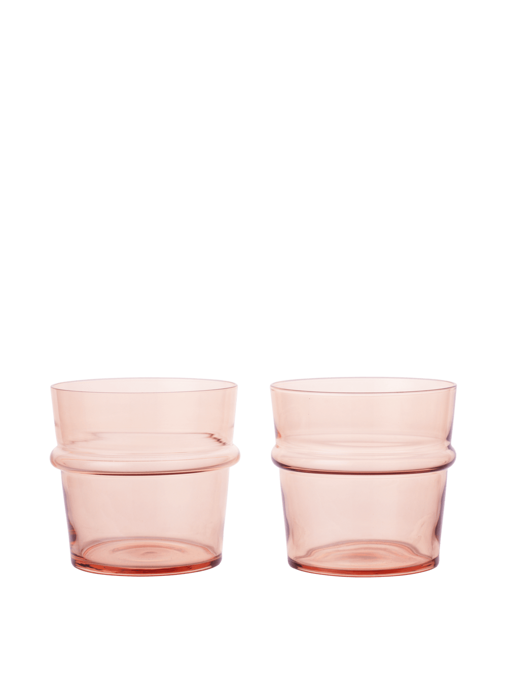 ferm LIVING Boya Low Glasses – Set of 2 – Blush