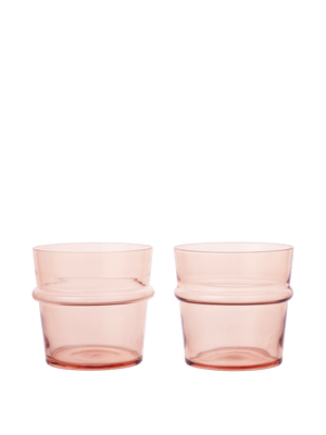 ferm LIVING Boya Low Glasses – Set of 2 – Blush