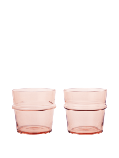 ferm LIVING Boya Low Glasses – Set of 2 – Blush