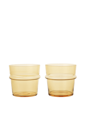 ferm LIVING Boya Low Glasses – Set of 2 – Yellow