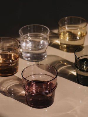 ferm LIVING Boya Low Glasses – Set of 2 – Yellow