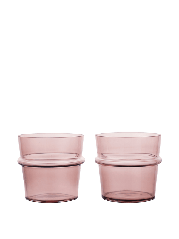 ferm LIVING Boya Low Glasses – Set of 2 – Mauve