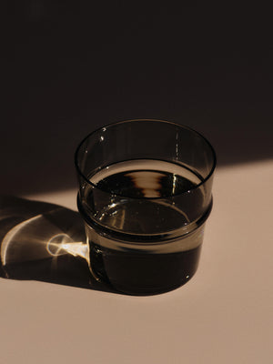 ferm LIVING Boya Low Glasses – Set of 2 – Smoked Grey