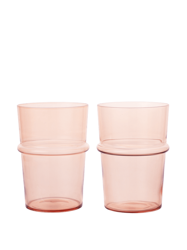 ferm LIVING Boya Tall Glasses – Set of 2 – Blush