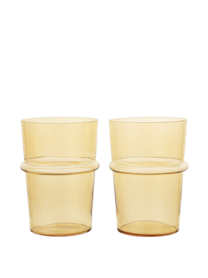 ferm LIVING Boya Tall Glasses – Set of 2 – Yellow