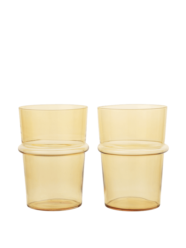 ferm LIVING Boya Tall Glasses – Set of 2 – Yellow