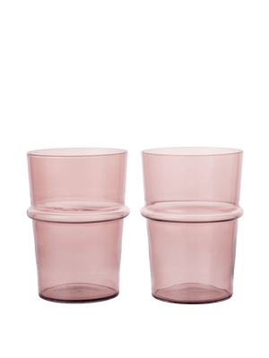 ferm LIVING Boya Tall Glasses – Set of 2 – Mauve