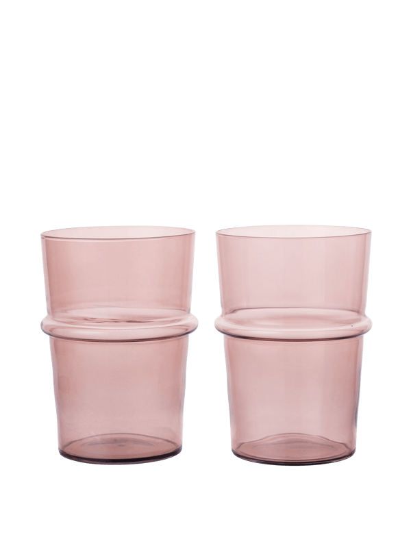 ferm LIVING Boya Tall Glasses – Set of 2 – Mauve