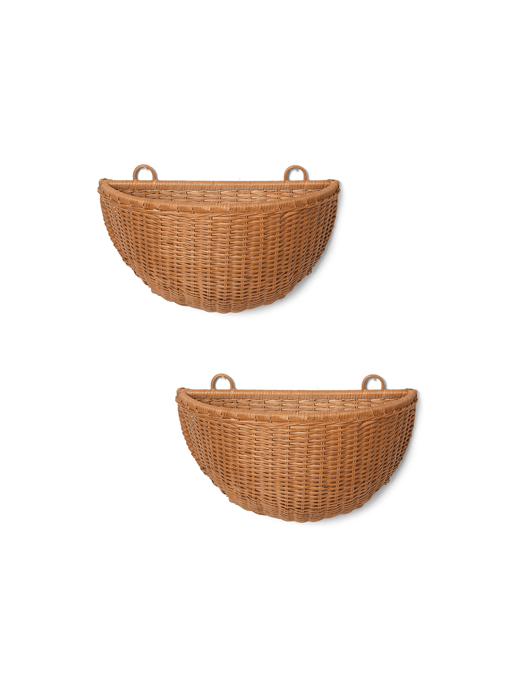 ferm LIVING Braided Wall Pockets – Set of 2 – Natural