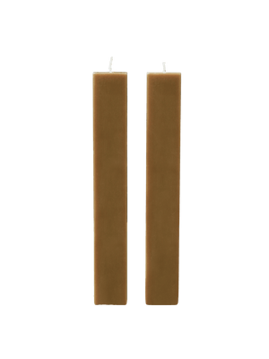 ferm LIVING Burren Pillar Candles – Set of 2 – Bronze