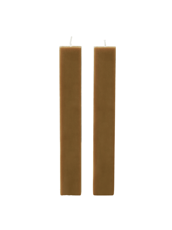 ferm LIVING Burren Pillar Candles – Set of 2 – Bronze