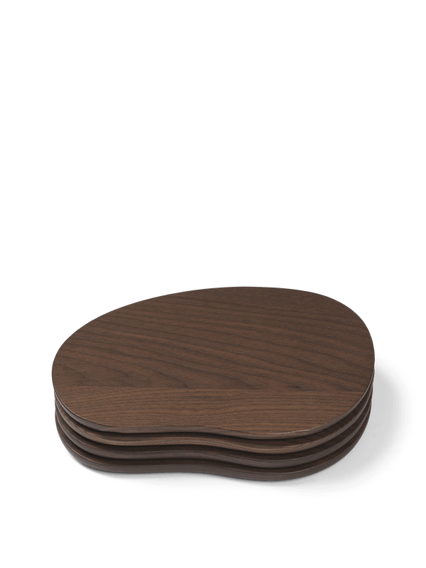 ferm LIVING Cairn Butter Boards – Set of 4 – Dark Brown