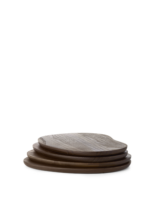 ferm LIVING Cairn Butter Boards – Set of 4 – Dark Brown