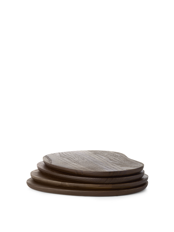 ferm LIVING Cairn Butter Boards – Set of 4 – Dark Brown