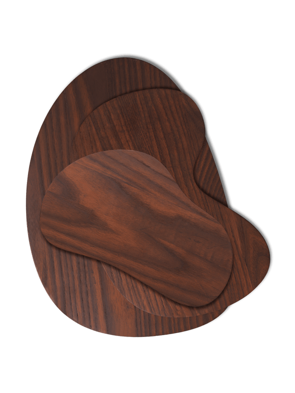 ferm LIVING Cairn Cutting Boards – Set of 3 – Dark Brown