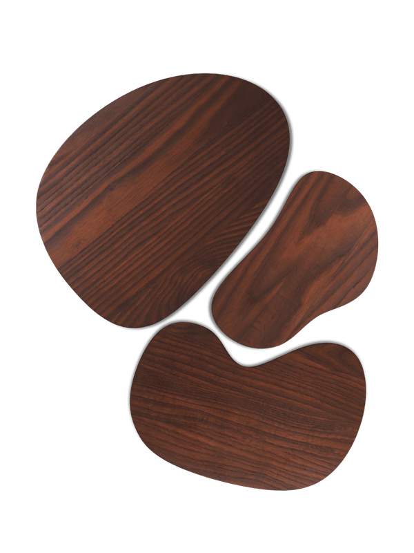 ferm LIVING Cairn Cutting Boards – Set of 3 – Dark Brown
