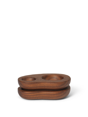 ferm LIVING Cairn Egg Holder – Set of 2 – Dark Brown