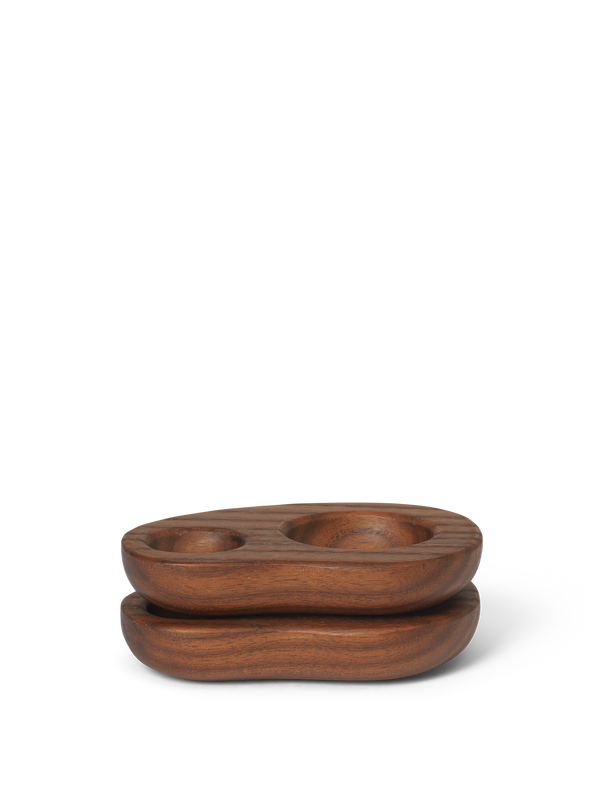 ferm LIVING Cairn Egg Holder – Set of 2 – Dark Brown