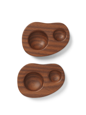 ferm LIVING Cairn Egg Holder – Set of 2 – Dark Brown