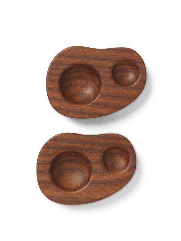 ferm LIVING Cairn Egg Holder – Set of 2 – Dark Brown