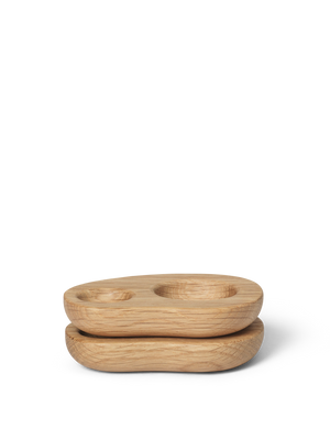 ferm LIVING Cairn Egg Holder – Set of 2 – Oak