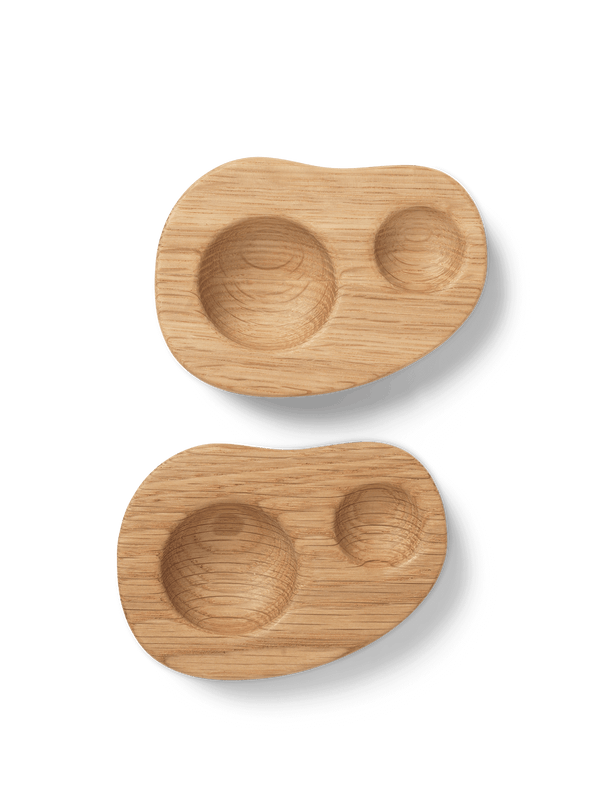 ferm LIVING Cairn Egg Holder – Set of 2 – Oak