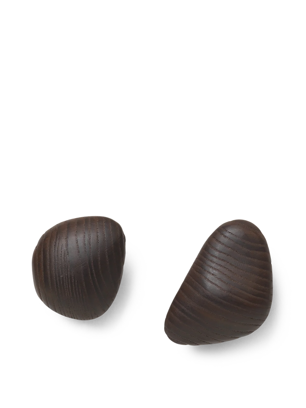 ferm LIVING Cairn Hooks – Set of 2 – Dark Brown