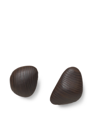 ferm LIVING Cairn Hooks – Set of 2 – Dark Brown