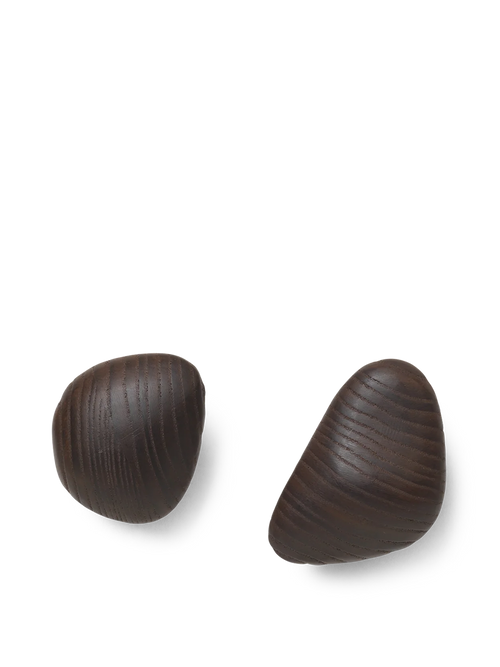 ferm LIVING Cairn Hooks – Set of 2 – Dark Brown