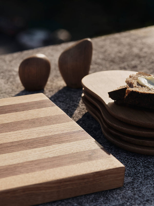 ferm LIVING Cairn Salt and Pepper Shakers – Set of 2 – Oak – Dark Brown