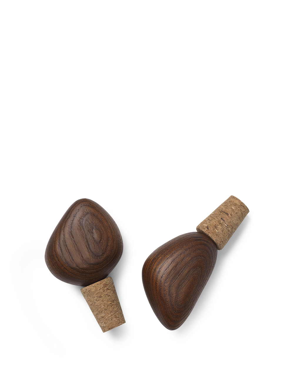 ferm LIVING Cairn Wine Stoppers – Set of 2 – Dark Brown
