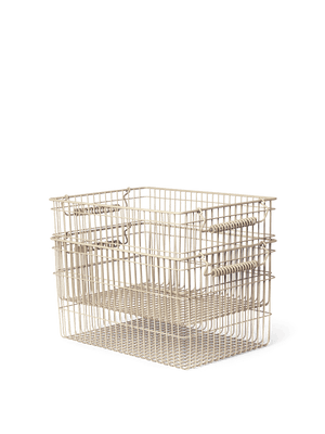 ferm LIVING Cala Stackable Baskets – Set of 2 – Cashmere
