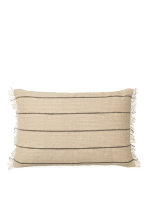 ferm LIVING Calm Cushion Rectangular – Camel / Black