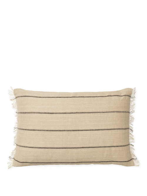 ferm LIVING Calm Cushion Rectangular – Camel / Black
