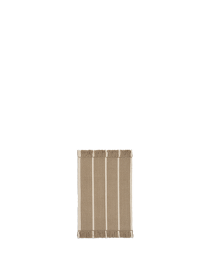 ferm LIVING Calm Kelim Mat 50 x 70 cm – Dark Sand / Off-white